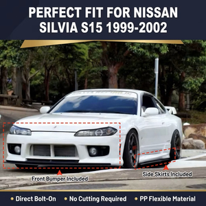 Kit carrosserie complet PP pour <span class=keywords><strong>Nissan</strong></span> <span class=keywords><strong>Silvia</strong></span> S15, style Vertex, pare-chocs avant aérodynamique, jupes latérales avec caches de phares antibrouillard, kit carrosserie pour <span class=keywords><strong>Silvia</strong></span> S15 - Product Image 3