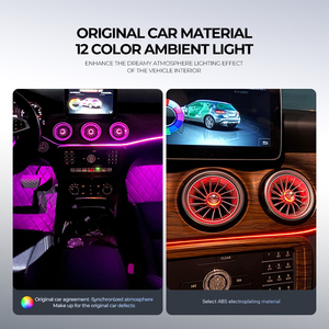 Luz ambiental LED de 64 colores de alta calidad 2024, producto de nueva condición CLA/GLA/A/<span class=keywords><strong>B</strong></span>, salida de aire delantera y trasera, accesorios de luz de coche de 12V - Product Image 4