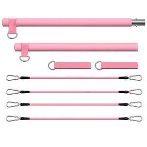 Kit <span class=keywords><strong>de</strong></span> barres <span class=keywords><strong>de</strong></span> Pilates portables à 2 sections avec bandes <span class=keywords><strong>de</strong></span> résistance en TPE pour l'entraînement à domicile-Jambes Hip Waist Arm Squats Exercise <span class=keywords><strong>bar</strong></span> <span class=keywords><strong>De</strong></span> Pilate - Product Image 6