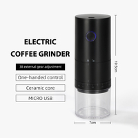 Petit moulin à café sans fil, mini, électrique, rechargeable par USB, pour le bureau et la maison