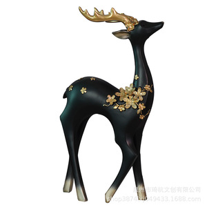 Décoration créative Lucky Deer en forme d'animal, 7 pouces, finition mate, pour salon, bureau, ensemble parent-enfant - Product Image 5
