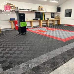 Interlock Modular Non Slip Pp Plastic Flooring Tile Garage Flooring For Workshop/car Show Shop Garage Floor Tile Designer