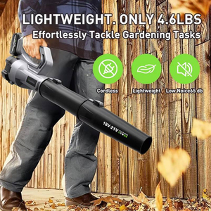 Cordless Leaf Blower 18V 21V Lithium Battery Powered 600W High Speed Two Speed Adjustable <strong>Garden</strong> <strong>Tool</strong> - Product Image 4