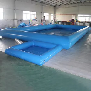 Портативный надувной бассейн, обычный синий наружный коммерческий бассейн на заказ, прямоугольный надувной бассейн