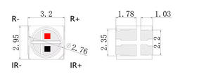 Perles LED bicolores <span class=keywords><strong>SMD3030</strong></span> 0,2W 0,5W 1W à double cœur, lumière rouge, personnalisées pour les applications thérapeutiques, esthétiques et médicales - Product Image 3