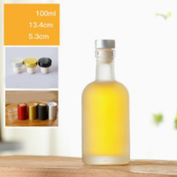 Bouteilles de vin en verre transparent mat vides de 500 ml et 750 ml avec bouchon en caoutchouc, pour brassage maison, petites bouteilles de whisky miniatures, vente en gros 100 ml 200 ml