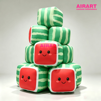 Cube gonflable mignon en forme de pastèque pour la décoration estivale des centres commerciaux, ballon pastèque DIY pour accessoires de scène