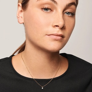 Collar con colgante de circonia de cristal con forma de estrella de <span class=keywords><strong>solitario</strong></span>, joyería de plata 925 - Product Image 3