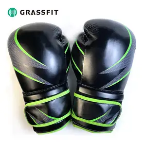 Conception personnalisée MMA Gants de boxe professionnels 8 12 16oz PU cuir Gym Exercice Workout Training Punching Gants de boxe