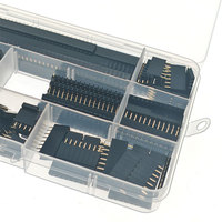 Connecteur femelle à une rangée, boîtier 2,54 mm, kit combiné pour carte, 120 pièces, 4/6/8/10/12/16/20/40 broches