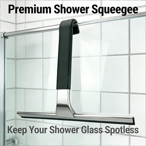 CF Nuovo Arrivo Tergivetro Moderno Minimalista con Design Sospeso - Pulitore Vetri Nero Anti-Graffio per <span class=keywords><strong>Bagno</strong></span> e Cucina - Product Image 1