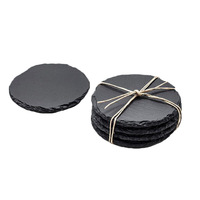 Dessous de verre naturels en ardoise moderne, de style japonais, à thème whisky nordique, tapis de Rock isolé, tasses de thé, dessous de plat de bougie