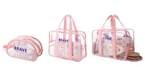 Sac à main en PVC transparent extra large, sac à bandoulière, pochette de maquillage transparente imperméable avec fermeture à glissière pour articles de toilette - Product Image 4