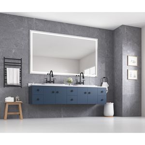 Espejo de baño LED DB de 72x36 pulgadas, montado en la pared, antivaho, espejo de tocador con memoria, retroiluminación frontal, 3 colores, continuo para Decoración - Product Image 3