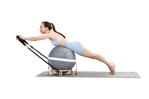 Chooyone Logo personalizzato palla Fitness con copertura in tessuto per Pilates Yoga equilibrio esercizio vari scopi Fitness attrezzature - Product Image 4