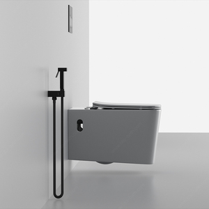 BTO Vente en gros articles sanitaires de luxe europe sans rebord couleur gris mat peu encombrant sanitario <span class=keywords><strong>WC</strong></span> suspendus muraux cuvette commode - Product Image 3