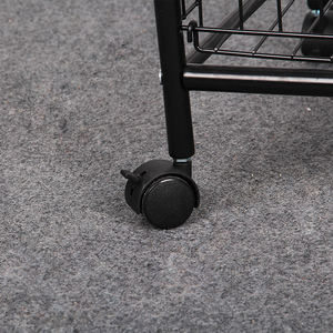3-layer Kitchen Storage Rack Movable Metal Iron Side <strong>Table</strong> Kitchen Storage Trolley Kitchen <strong>Shelf</strong> <strong>with</strong> Wheels - Product Image 6