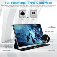 15.6 pouces boîtier en plastique 1080P FHD Ultra-mince USB Portable moniteur écran tactile Extender pour ordinateur portable téléphone portable pour PS4 PS5 jeu