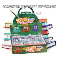 Porte-clés Squishy en TPR à Rebond Lent Little Monster Maltose, Jouet Anti-Stress Sensoriel et Décompression, Unisexe, pour les 14 ans et plus