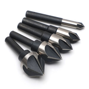 Jeu de 5 fraises à chanfreiner HSS4241 de 1/4'', 3/8'', 1/2'', 5/8'', 3/4'' à 82 degrés avec étui en aluminium - Product Image 4