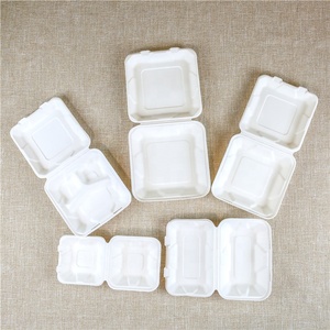 Contenedor de Alimentos Tipo Concha de Almeja de Almidón de Maíz, Vajilla Desechable Biodegradable, Lonchera de Bagazo de Caña de Azúcar - Product Image 4