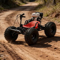 Bicicleta de Carreras Todoterreno con Pedal de Acelerador, para Playa y Derrapes, con Motor de 4 Tiempos, Velocidad Máxima de 75 km/h, para Aventuras al Aire Libre