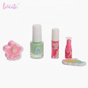 Girl's Makeup Kit Including <b>Polish</b> Gloss Lip Balm Nail File Non-Toxic and Washable Eco-Friendly Healthy Made of <b>Plastic</b> - Product Image 4