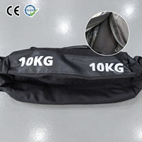 Sacs de sable noirs VIGFIT pour entraînement de force, compétition de gym, 10-50 kg, poids réglables, avec poignées
