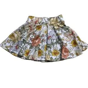 Fashion New Toddler Baby Flower Print Dress High Waist Ruffle Kids Baby Dress pleated skirt
