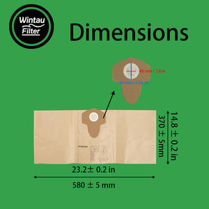 Sacs de collecte de poussière avec impression de logo personnalisé, sacs filtrants <span class=keywords><strong>pour</strong></span> aspirateur de couleur naturelle, compatibles avec <span class=keywords><strong>Parkside</strong></span> - Product Image 2