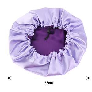 HZO-18035 Réglable Satin Soyeux Sommeil Bouchon Cheveux Bonnet Double Couche Réversible <span class=keywords><strong>pour</strong></span> Les Femmes Protection Sommeil Coiffures - Product Image 6