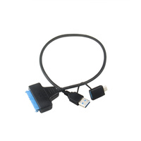 Cable SATA a USB 2 en 1 USB 3,0 tipo C A Adaptador SATA III para adaptador de disco duro SSD HDD de 2,5 pulgadas