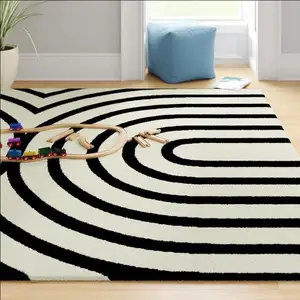 Soft Indoor Large Modern Area Rugs Custom Patterned Tufting Carpets Suitable For Door To Door Living Room And Bedroom