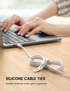 Lamicall STRK04 Fascette per Cavi Riutilizzabili, Confezione da 10, Organizzatore in Silicone per Cavi, Fascette Multiuso per Gestione e Supporto di Cavi e Caricabatterie - Product Image 6