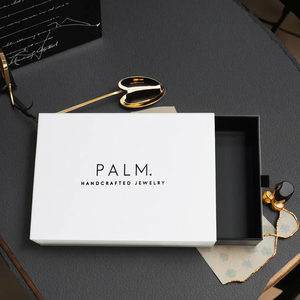 Custom Rigid Drawer Sliding Jewelry Watch Packaging <b>Box</b> with Matt Lamination & UV Coating Recyclable White Paper Cardboard - Product Image 3