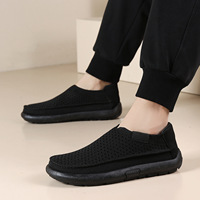 Mocassins en tricot perforé pour hommes grandes tailles, chaussures de marche confortables et respirantes, décontractées pour l'extérieur, vente en gros ODM OEM