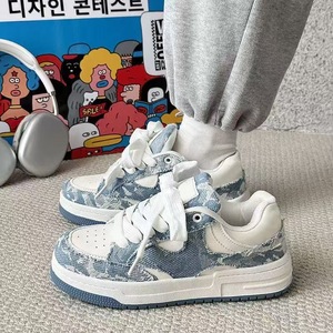 Baskets plateforme épaisses pour hommes et femmes, en toile à bords bruts, semelle épaisse, style <span class=keywords><strong>skate</strong></span> et décontracté blanc - Product Image 3