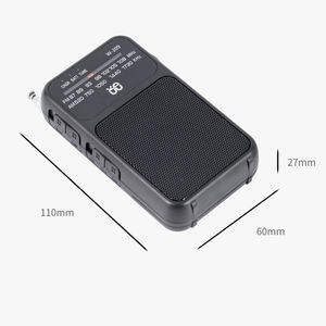 Radio de poche portable AM/FM avec chargement USB-C, fonctionnant sur batterie, haut-parleur, prise casque, clip dorsal, lampe de poche, mini radio pour l'extérieur - Product Image 2