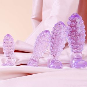 Vente Flash : Plug Anal Transparent en Silicone <span class=keywords><strong>Ananas</strong></span>, Grand Jouet Anal Sexy pour Couples, Vibrateurs - Product Image 5