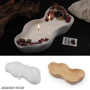 Silicone Mold Irregular Shape <b>Candle</b> Boat DIY <b>Candle</b> Making Reusable Mold For Craft Projects - Product Image 3
