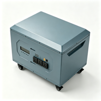 Station d'alimentation portable 5000W 16KWh LiFePO4, générateur solaire, stockage d'énergie de secours domestique, roues de chariot, alimentation extérieure