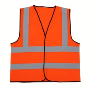 Chaleco de Seguridad Reflectante de Diseño Personalizado, Color Naranja Fluorescente, Resistente, para Emergencias en Carreteras - Product Image 1