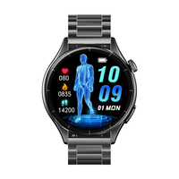 Reloj Inteligente Deportivo para Exteriores de Alta Calidad ET458 con Pantalla AMOLED, Monitor de Frecuencia Cardíaca, ECG, Reloj Inteligente Saludable con Linterna