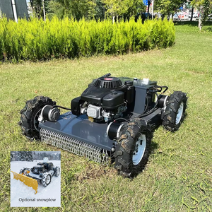 Robot Falciatrice Ibrida a Benzina ed <span class=keywords><strong>Elettrica</strong></span> Nuova e Più Conveniente, Tagliaerba Controllabile a Distanza da 550 mm con Funzione Spazzaneve - Product Image 1