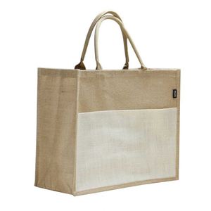 Sacs fourre-tout en toile de jute naturelle, en gros, à prix abordable, pour la promotion, les cadeaux, les mariages et le shopping - Product Image 2