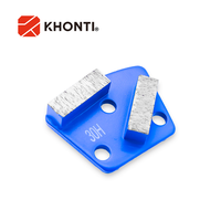 Pads de polissage de sol en diamant à dents droites trapézoïdales KHONTI, grain 6-400 pour pierre, OEM ODM
