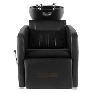 Şampuan sandalye ile seramik kase lavabo toptan fiyat; Şampuan kase ve sandalye saç salonu mobilyası; Yıkama saç sandalye sıcak satış - Product Image 2