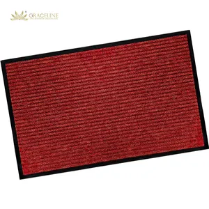 Graceline – paillasson extérieur en pvc côtelé, rouge, vente en gros