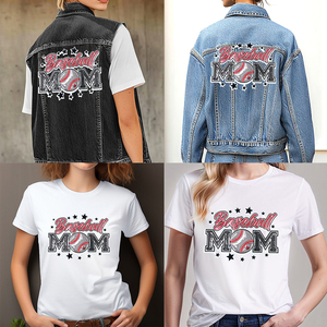 En gros, Grandes écussons à paillettes 'Baseball Mom' avec lettres rouges et étoiles brodées, thermocollants, pour l'applique dorsale <span class=keywords><strong>de</strong></span> veste <span class=keywords><strong>de</strong></span> jour <span class=keywords><strong>de</strong></span> match - Product Image 5