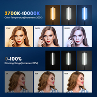 TOLIFO ST-60RGB 60W LED Stick RGB 4400mAh Lumière vidéo portable pour créateur de contenu Vlogger Production vidéo et photographie